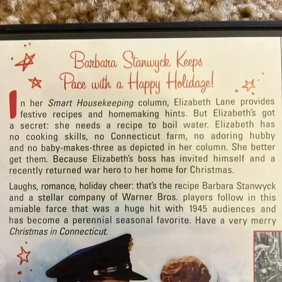 Christmas in Connecticut DVD Christmas Holiday Warner Bros. Barbara Stanwyck - Picture 4 of 5
